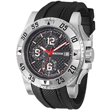 Imagem de Relógio Magnum Oversized Masculino - Ma34361t - Tamanho(unico) Cor(preto/prata)
