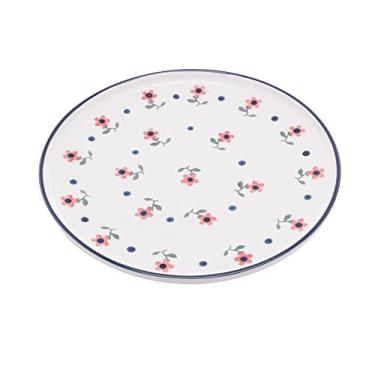 Imagem de PRATOS RASO DE CERÂMICA VINTAGE FLORES 25,5x3cm 4 PEÇAS WOLFF