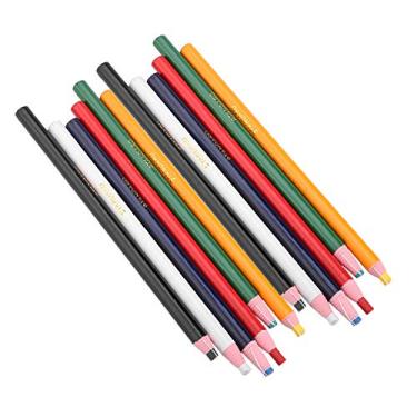 Imagem de Lápis de ponto de costura, 12 peças/pacote, tecido de cores mistas, caneta apagável, costureira, artesanato, marcação, acessórios de costura, caneta marcador de tecido para marcação de costura