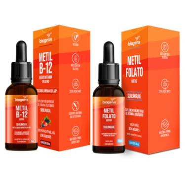 Imagem de Kit Metilcobalamina + Metilfolato em gotas, 20 mL, Biogens