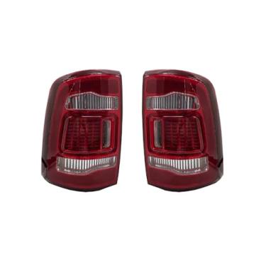 Imagem de 1 par de luzes traseiras externas do carro conjunto luz traseira lâmpada amarela seta, para Dodge RAM 1500 2009-2018