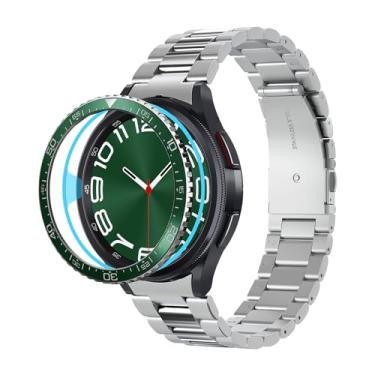 Imagem de Spigen Bezel Tune Projetado para Samsung Galaxy Watch 6 Classic 47mm Bisel Ring Protector Bezel Ring Adhesive Cover (2023) - Verde