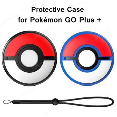 Imagem de Capa protetora para Pokémon GO Plus Plus  pokeball  anti-risco  capa de silicone macia com alça de