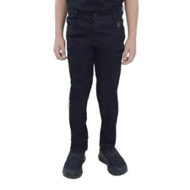 Imagem de Calça Jeans Infantil Masculina Dipopini Sarja Preta - CIM118-Masculino