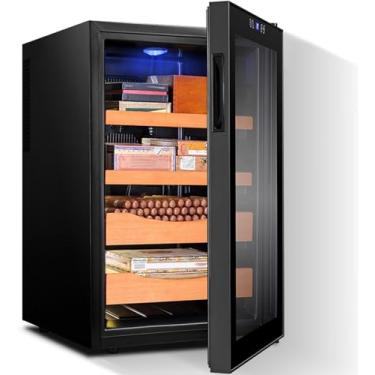 Imagem de Armário de charuto eletrônico inteligente, refrigerador de umidificador de charuto elét...
