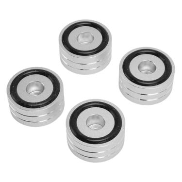 Imagem de 4 Pés de Isolamento de Alto-falante de Liga de Alumínio para Reduzir a Vibração, Almofadas de Pico de Alto-falante para Amplificador CD DVD Player Toca-discos, CD DVD Players