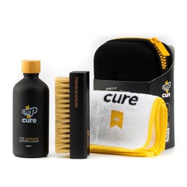Imagem de Crep Protect Limpador de sapatos – Kit de limpeza de tênis com solução, escova de sapato e pano de microfibra para tênis, brancos, couro, nobuck, camurça e lona
