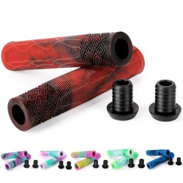 Imagem de Pegas de scooter - Punhos de guidão MTB para bicicleta de cores mistas | Pegas macias de 160 mm para scooter de dublê profissional, bicicletas BMX