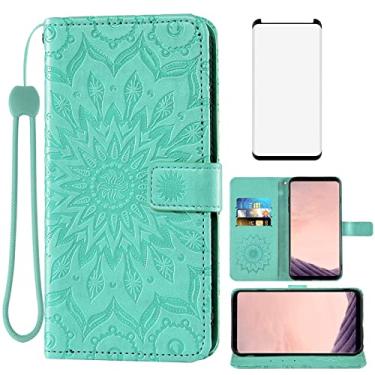 Imagem de Capa de celular para Samsung Galaxy S8 Plus com protetor de tela de vidro temperado, capa flip de couro, suporte de cartão, acessórios para celular Glaxay S8plus S 8 8 plus 8S Edge S8+ SM-G955U