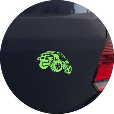Imagem de Adesivo de Carro Monster Truck - Cor Verde Claro - Melhor Adesivo, Ver