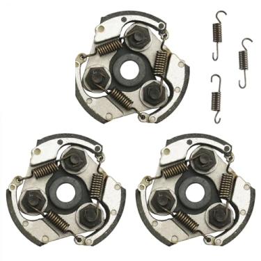 Imagem de PRO BAT 3 peças x 47cc 49cc centrífuga embreagem pad para 2 Storke Pocket Mini Moto Quad Pit Dirt Bike ATV 3 Shoe Spring (cinza)