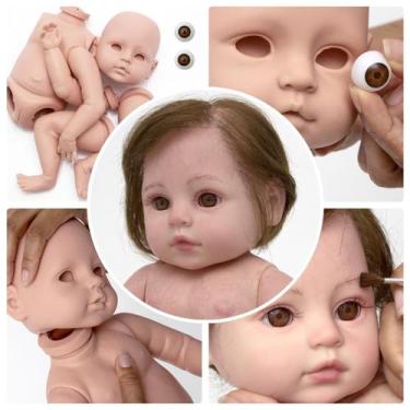 Imagem de Kit Boneca Reborn Molde Corpinho Silicone Menina Valentina - Toys 2U