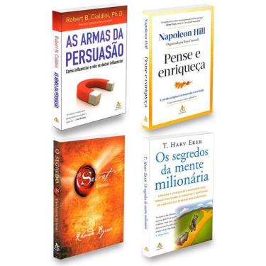 Imagem de Kit Segredos da Mente Milionária+Armas da Persuasão+Pense e Enriqueça+