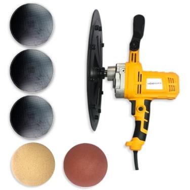 Imagem de Desempenadeira Elétrica Mde 1200w Para Reboco Acabamentos 127v + 2 Discos de Plástico Ø 380mm Menegotti Profissional