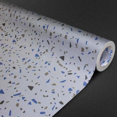 Imagem de Papel de Parede Lavavél Autoadesivo Alltak Decor Terrazzo Cobalto 1,00