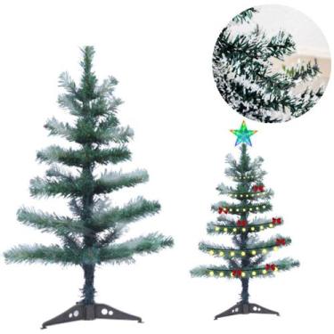 Imagem de Árvore De Natal Nevada Pinheirinho 60cm 50 Galhos Árvore Para Decoraçã