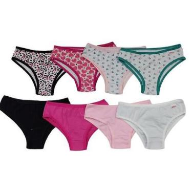 Imagem de Calcinha Infantil Kit Com 10 - Ref 09 Peças Algodão Com Elastano Linda