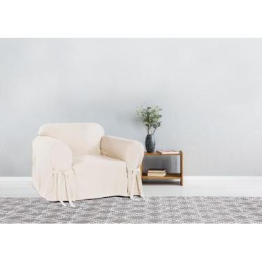 Imagem de Capa Protetora Para Sofá de 1 Lugar em Gorgurão Lisa Pets Cachorro Dec