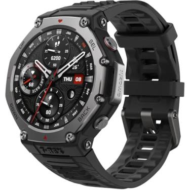 Imagem de Amazfit T-Rex 3 Relógio Inteligente Robusto/Militar 48mm, GPS (com Privacidade), Mapas Offline, Longa Vida da Bateria,328 Pés Resistente à Água, 170 Modos de Fitness/Desporto (Black)