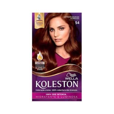 Imagem de Coloração Koleston 54 Castanho Dourado Acobreado - Wella, Castanho Dou