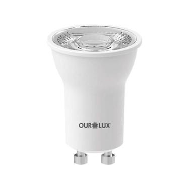 Imagem de Lâmpada Led Mini Dicróica Mr11 4w 2700k Branco Quente - Ourolux, Bivol