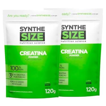 Imagem de Kit 2x Creatina Monohidratada 120g Cada Refil - Synthesize
