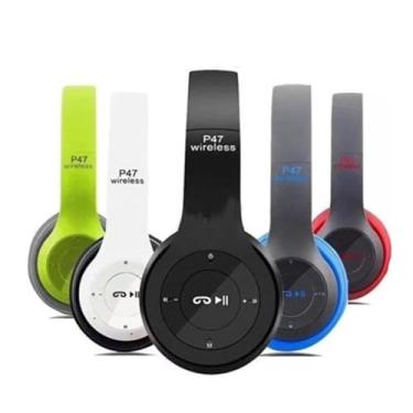 Imagem de Fone Bluetooth Academia Corrida Regulavel Mp3 Entrada P2 e Cartão SD Radio FM (PRETO)