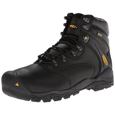 Imagem de KEEN Utility Bota de trabalho masculina Louisville 15 cm bico de aço impermeável, Preto/preto, 10.5