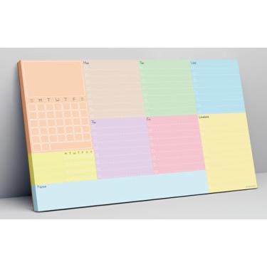 Imagem de Planejador de hábitos semanais rastreador de tempo para fazer lista de notas 2024 ano novo definição de objetivos vida ocupada lista de verificação de tempo organizador de gerenciamento de tempo equilíbrio da vida útil do trabalho 7" x 11" premium 100gsm 62 folhas rasgar agendador tarefa prioridade 