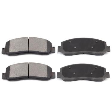 Imagem de ECCPP D1069-7974 Conjunto de pastilhas de freio a disco semimetálico dianteiro adequado para Ford para F-250 Super Duty 2005-2011, para Ford para F-350 Super Duty 2005-2012, para Ford para F-450 Super