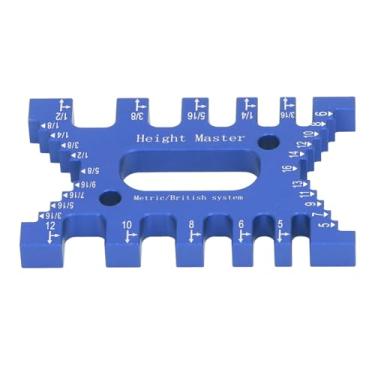 Imagem de Moumouten pinça gabarito de cauda de andorinha, alta precisão, balanças a laser, régua de medição de serra de roteador para carpintaria para trabalhar madeira (Blue)