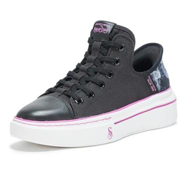 Imagem de Skechers Tênis feminino Dogg: Snoop One-boss Life Canvas Hands Free Slip-ins, Preto/roxo, 37
