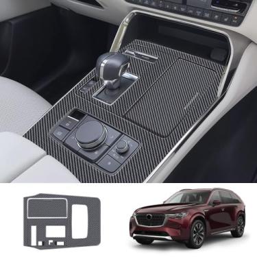 Imagem de GZPLMYKJYXGSPL Painel de manípulo de mudança de marchas de carro para Mazda CX90 CX-90 2023 2024 2025 acessórios, acabamento interno, consoles centrais, estrutura de capa de botões de botas