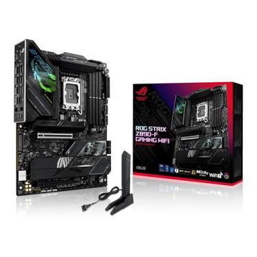 Imagem de ASUS Placa mãe ROG Strix Z890-F Gaming WiFi Intel® Z890 LGA 1851 ATX, Advanced AI PC-Ready, 16+2+1+2 estágios, DDR5, WiFi 7, 5X M.2, Thunderbolt™ 4, USB Type-C®, overclocking AI, resfriamento e rede