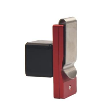 Imagem de LAKE OF FIRE Suporte de giz de bilhar para bilhar, suporte de giz para taco de sinuca com clipe magnético para cinto acessórios de bilhar (vermelho)