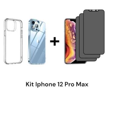 Imagem de Kit Privacidade Com 3UN Película Fosca 9D Anti Espião + 1UN Capinha Ca