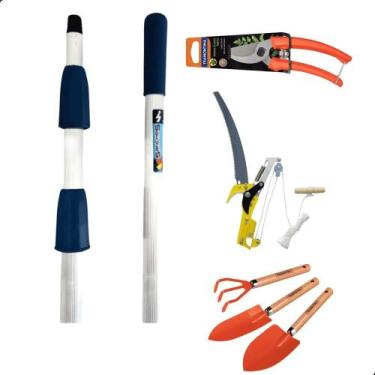 Imagem de Serrote Poda Serra Cabo Extensor 6mt Tesoura e Conjunto Jardinagem - P