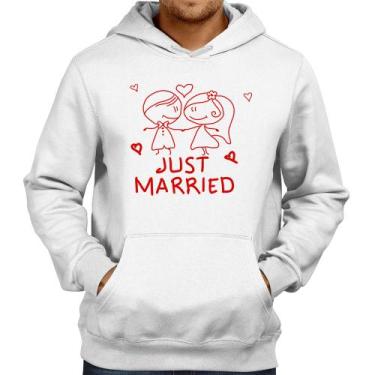Imagem de Moletom Just Married - Foca na Moda, Branco, P