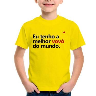 Imagem de Camiseta Infantil Eu tenho a melhor vovó do mundo - Foca na Moda, Amar