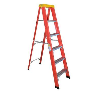 Imagem de Escada Tesoura 1.8 m Alumínio/Fibra 6 degraus WBertolo TAF 6