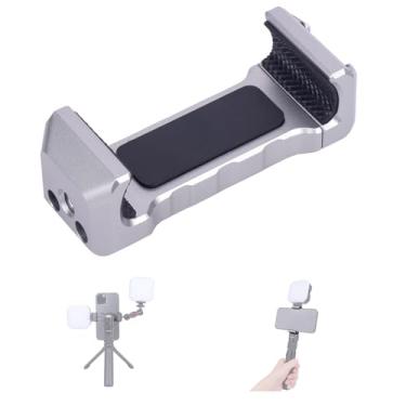 Imagem de Braçadeira universal de alumínio para celular Came-TV com sapata fria e roscas de 0,6 cm – Punho usinado em CNC para smartphones de 60 a 80 mm (montagem em tripé/microfone/luz) (61035)