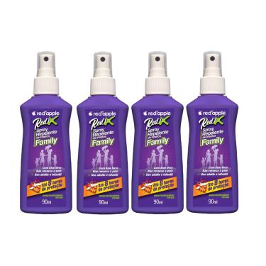 Imagem de Kit 4 Repelentes de Insetos RedX Spray 90ml – Red Apple