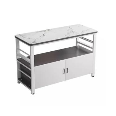 Imagem de Carrinho de Armazenamento Console de ilha de cozinha, chão a chão, multifuncional, suprimentos de cozinha, rack de armazenamento, armário de aparador Carrinho de Armazenamento