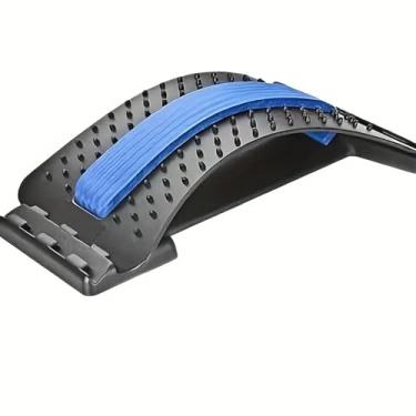 Imagem de Alívio da coluna lombar, alinhamento da coluna, auxílio para yoga, fitness e chiroprática, ferramenta de estiramento com superfície texturizada para massagem de tecidos profundos, portátil e ajustável para uso doméstico ou profissional, corretor de postura | Design ergonômico | Plástico durável, equ