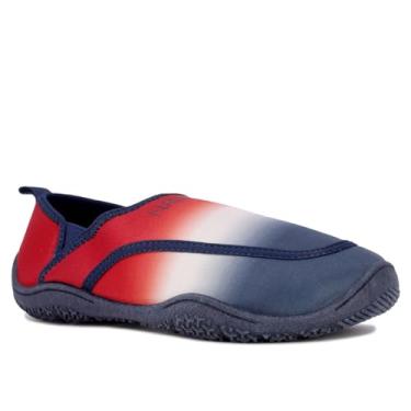 Imagem de Nautica Sapatos aquáticos esportivos femininos Rawan Athletic para praia descalço, Vermelho, branco, azul, ombré, 6