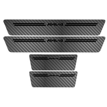 Imagem de  Kit Soleira Protetora Porta Premium Black Carbono - Rav4 - Jhow Adesi