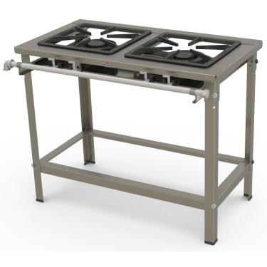 Imagem de Fogão Progás Inox 2 Queimadores Duplos Pmdinox-200