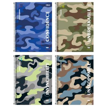 Imagem de Pacote Caderno Universitário Hide Tilibra Capa Dura Espiral - 10m 160 Folhas C- 4 Unidades