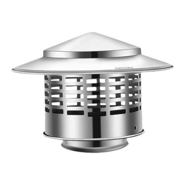 Imagem de BLWOTMOR Tampa de Chuva para Chaminé Redonda, Tampa de Ventilação de Exaustão Fácil de Instalar com Tela, Proteção para Chaminé, Proteção Contra Chuva para Tel, Style a