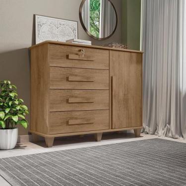 Imagem de Cômoda com 4 Gavetas Lyons Cinamomo - CASA H